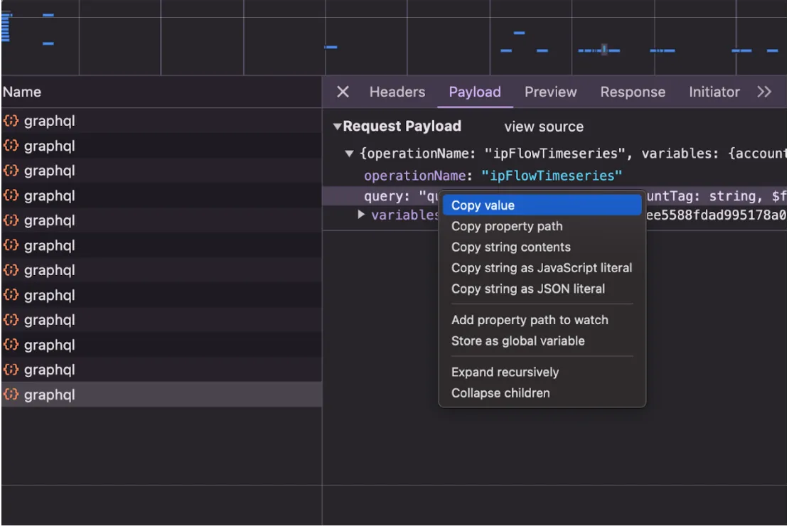 Copy query value